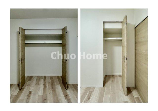 北砂四丁目住宅の収納|居室にはクローゼットを完備し、自由度の高い家具の配置が叶うシンプルな空間です。お子様の成長と必要になる子供部屋を与えるにはぴったりの間取りですね。