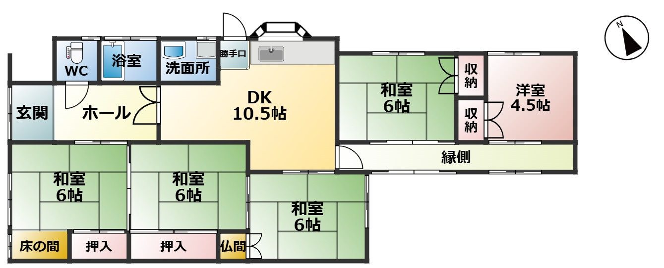 高島市安曇川町青柳中古戸建の間取り