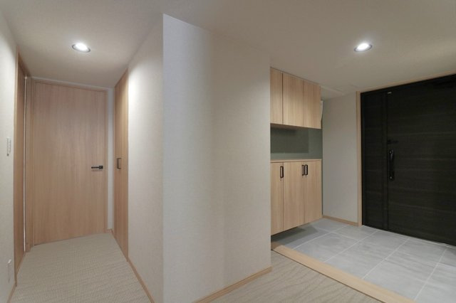 須磨パークヒルズC棟の玄関|ゆったりとした玄関です