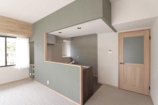 須磨パークヒルズC棟のキッチン|カウンターキッチンです