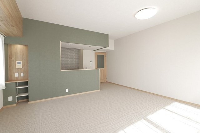 須磨パークヒルズC棟の居間・リビング|こちらのリビングで趣味の時間をお楽しみください