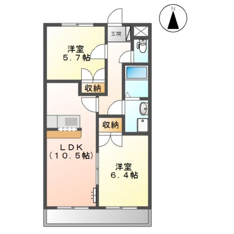 グリーンハイム松橋Ⅱの間取り