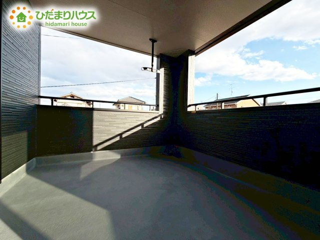 【バルコニー】 | 水戸元吉田町10期　新築戸建　2号棟 | お布団など大きいものも、充分に干せる広さがございます。人気のベランピングも楽しめる広さ！自宅のアウトドア空間でゆったり過ごせます。