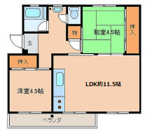 鶴山台第2住宅7号棟の間取り