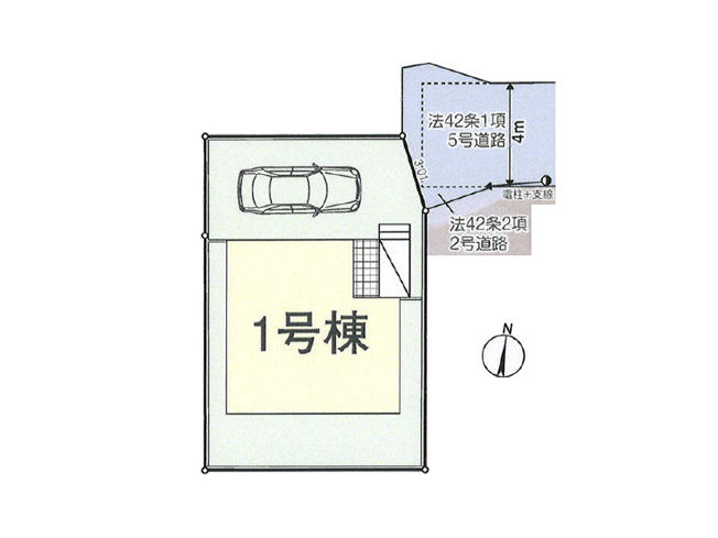 【区画図】 | 練馬区大泉学園町6丁目　新築一戸建住宅　全1棟　(保谷店) | 第一種低層住居専用地域につき住環境の良さが魅力。※図面を基に作成しています。現況と異なる場合は現況を優先いたします。