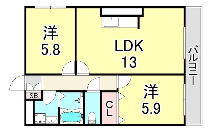 ファミーユ仁川の間取り