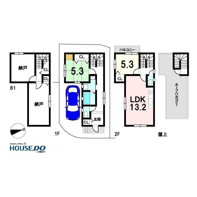 中古戸建　大東市北条３丁目（平成17年築）の間取り|敷地・間取り図面は略図につき現況を優先致します。