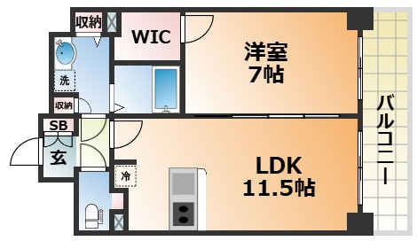 プレサンスTHE神戸の間取り