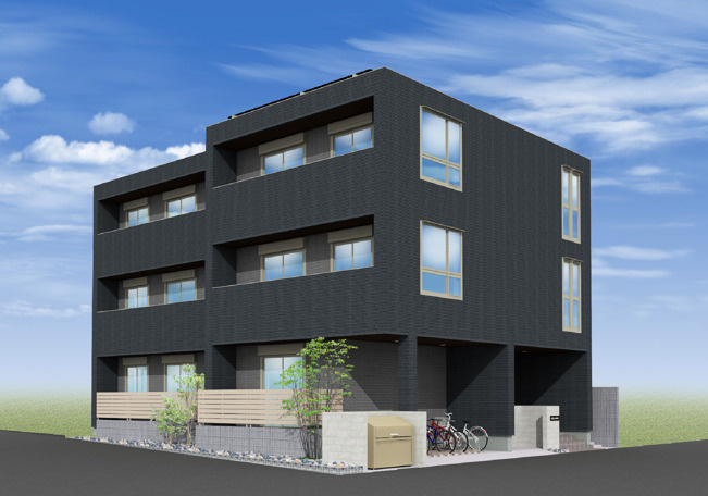 グランドゥール　ソレイユ　浦和Ⅱの外観パース|HEBEL HAUSの賃貸住宅ヘーベルメゾンZEH