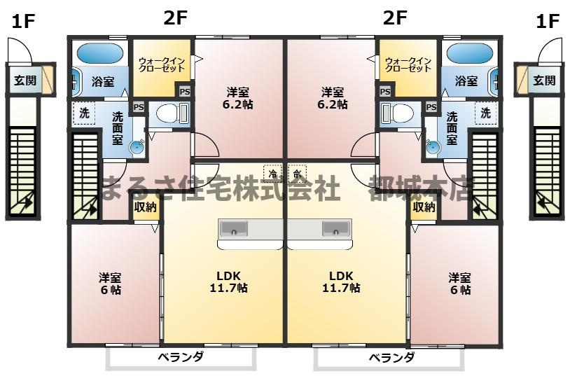 都城市上川東４丁目のアパートの間取り