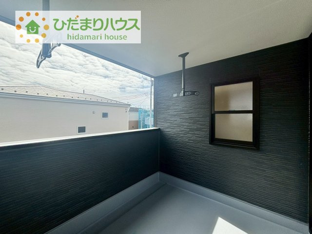 【バルコニー】 | 第2土浦市並木　新築戸建　1号棟 | 広々としたバルコニー。お洗濯物もぜーんぶ干せちゃいます！！