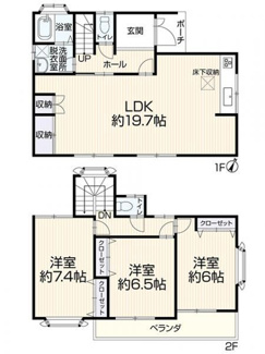 【間取り】 | 緑区砂田一丁目　売戸建 | 間取図　※図面と現況が異なる場合は現況優先といたします。