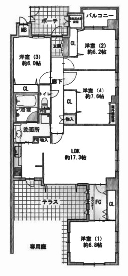 【間取り】 | ネバーランド伏見丹波橋 | 専有面積101.56㎡