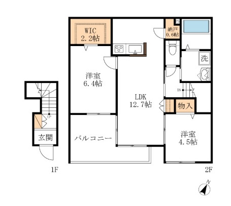 Ｅｘｃｅｌ　Ｃｏｕｒｔ　Cの間取り|★南面の明るいお部屋★