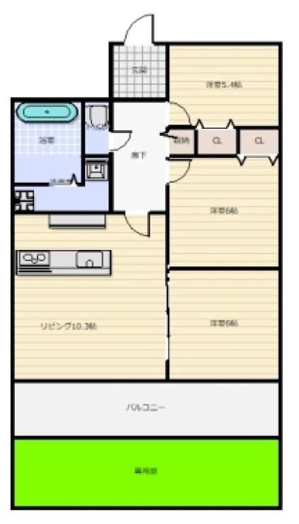 メゾンドール浜寺北の間取り