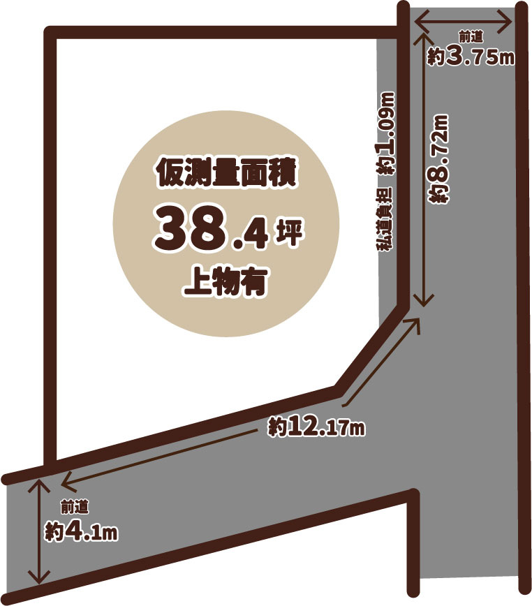 太秦棚森町の土地図
