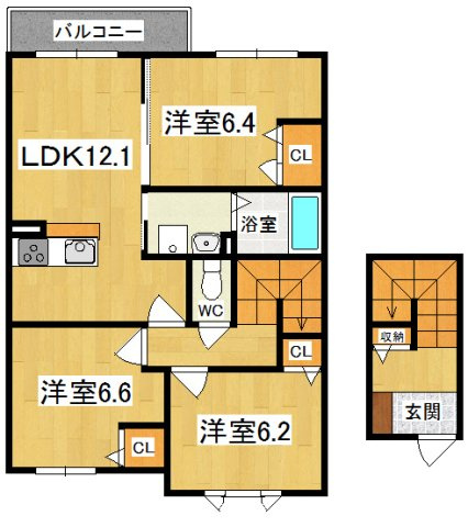 プラン・ド・エスト　Ｂ棟の間取り