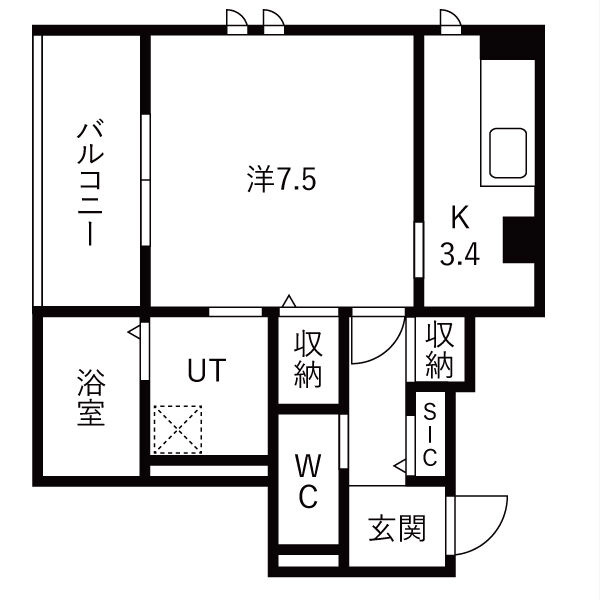 (仮称) 西新町PJの間取り