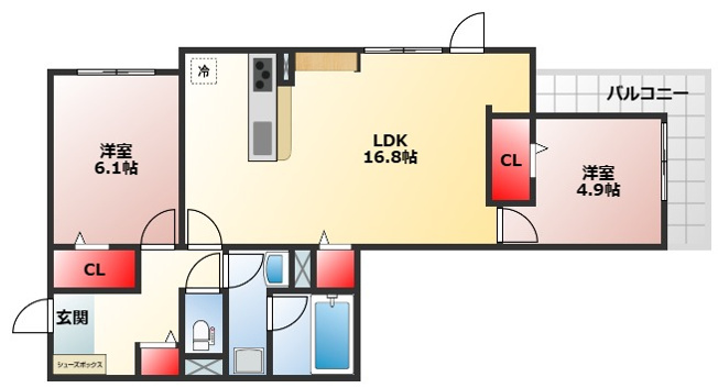 【間取り】 | D-residence西野A棟