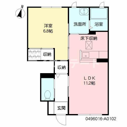 【間取り】 | シャーメゾン羽須和 | 別部屋写真使用