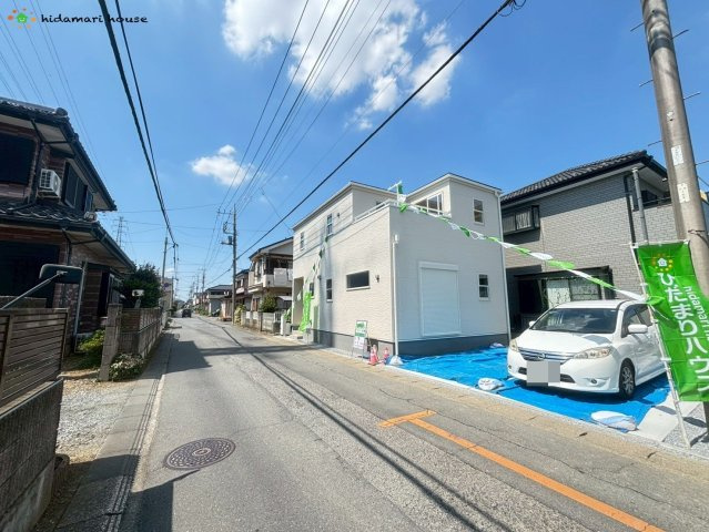 北本市東間　新築戸建　リーブルガーデン01の前面道路含む現地写真