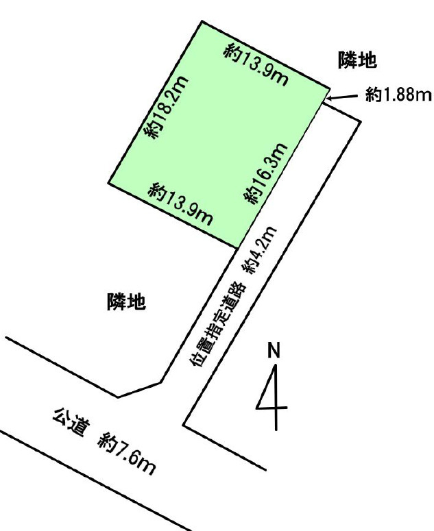 碧南市植出町３丁目の土地図