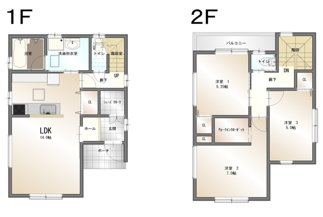 【間取り】 | 駿河区有東3丁目　新築戸建　全1棟 | 使い勝手の良い3LDK♪生活に合わせて使うお部屋を選べます♪