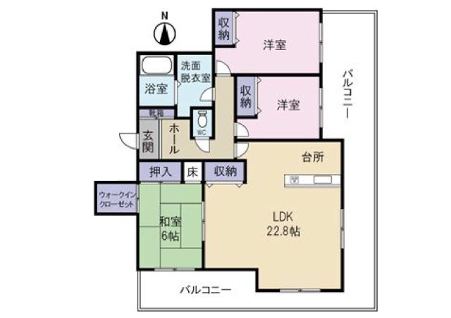ダイアパレスグランビュー紫原の間取り