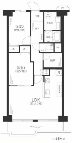 ネオコーポ北加賀屋の間取り