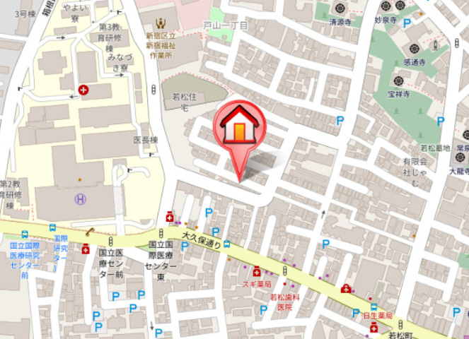 ミライズ新宿戸山の地図