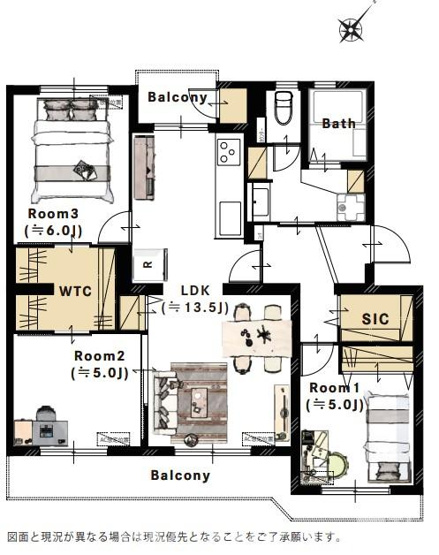 【間取り】 | グリーンハイム検見川　9号棟