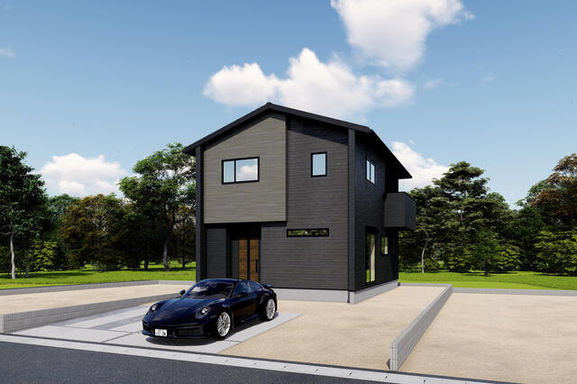 久留米市南3丁目　新築戸建ての外観パース|外観パースです