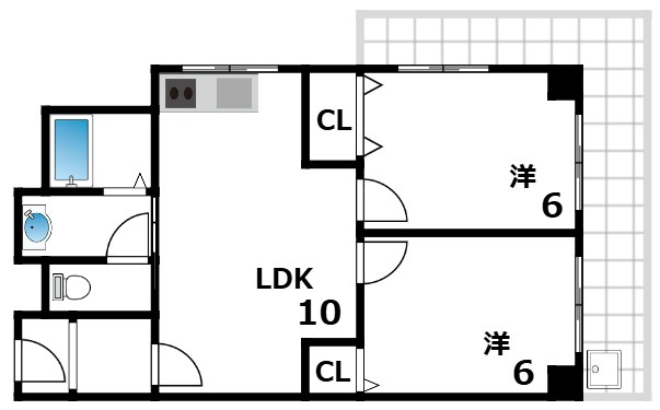 ハッピーコート魚崎の間取り