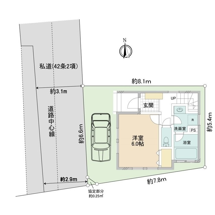 品川区西中延３丁目戸建の区画図