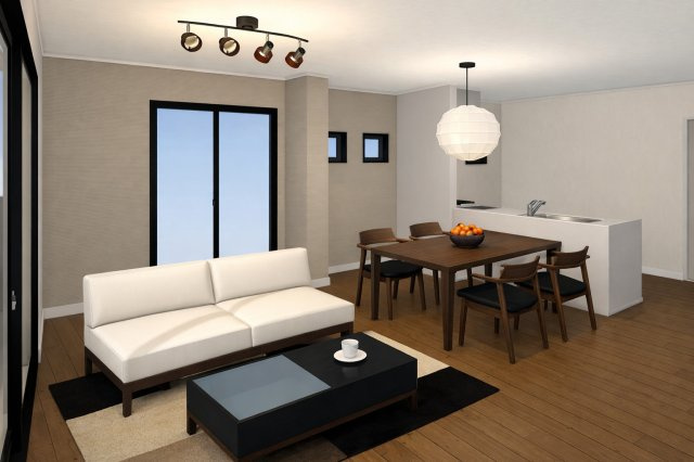 【TOKYO BASE】豊島区長崎5丁目　新築戸建の完成予想図|A号棟内観パース