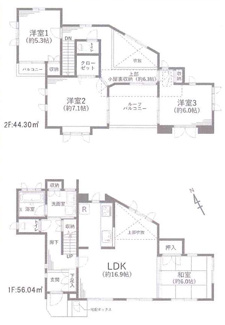 【間取り】 | 千葉市美浜区稲毛海岸５丁目　中古戸建　JR京葉線【稲毛海岸駅】 | 建物面積：100.34㎡
土地面積：117.68㎡
4LDK+小屋裏収納