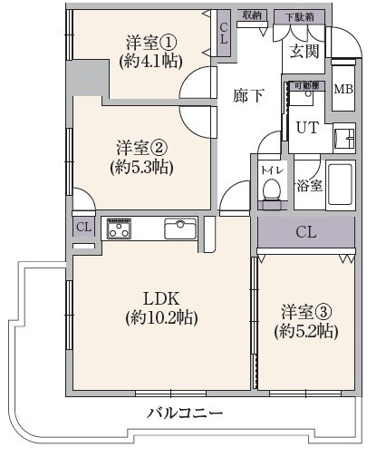 ダイアパレス北五条第弐の間取り