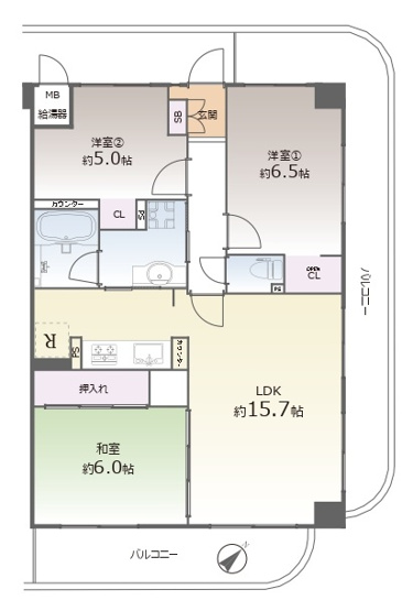 【間取り】 | コスモ桃山南口
