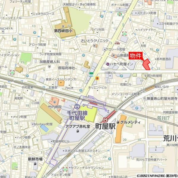 アジールコート町屋の地図