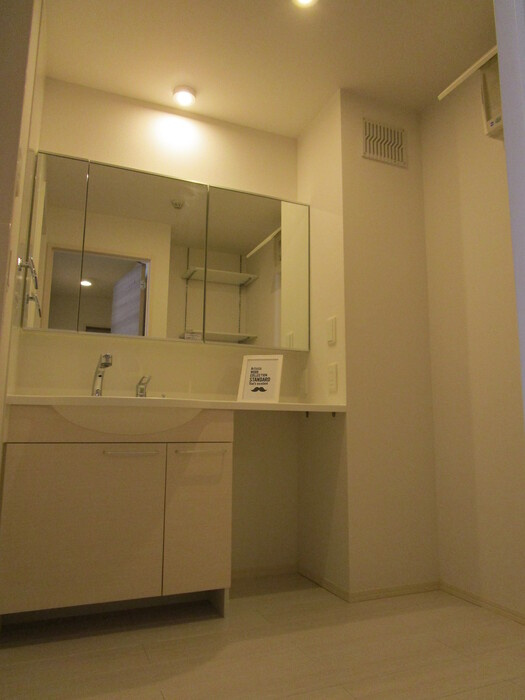 Ariaの洗面所|脱衣スペースもあります