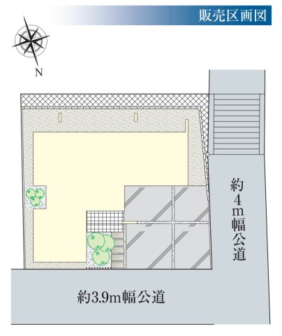 横浜市南区六ツ川4丁目　新築戸建【仲介手数料無料】の区画図