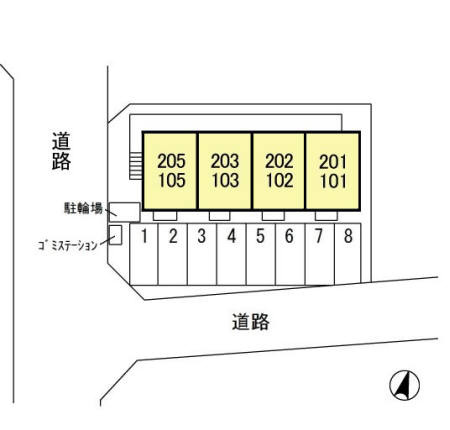 ローレル敷島の区画図|高崎、前橋エリアのお部屋探しはエンドスケープまで！お客様の理想お聞かせ下さい♪