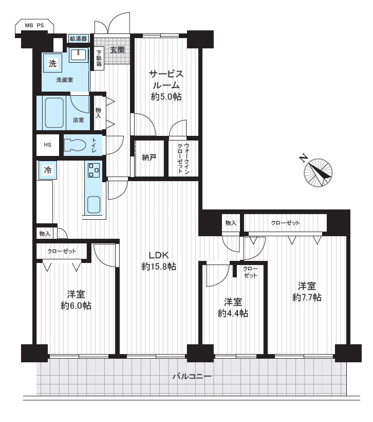 北越谷スカイハイツ1号棟