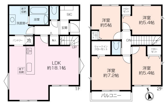 ～北 西 角 地 で 開 放 感 の あ る 立 地～上永谷４丁目新築戸建の画像