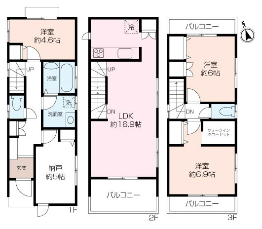 『オール電化』×『太陽光発電』3階建て中古戸建（東本郷6丁目）の画像