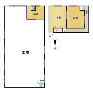 【間取り】 | 柏田西２丁目　工場兼住居