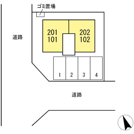 ハイツジュネスの区画図