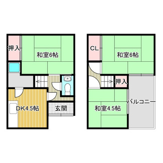 【間取り】 | 下六万寺　中古戸建