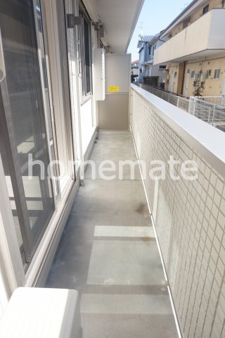 熊本市南区平田２丁目のアパートのバルコニー