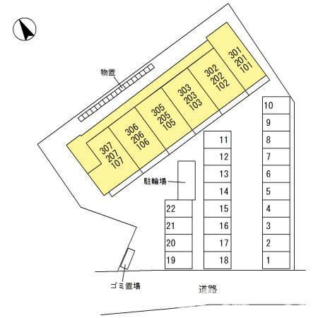 アクシア西本町の区画図